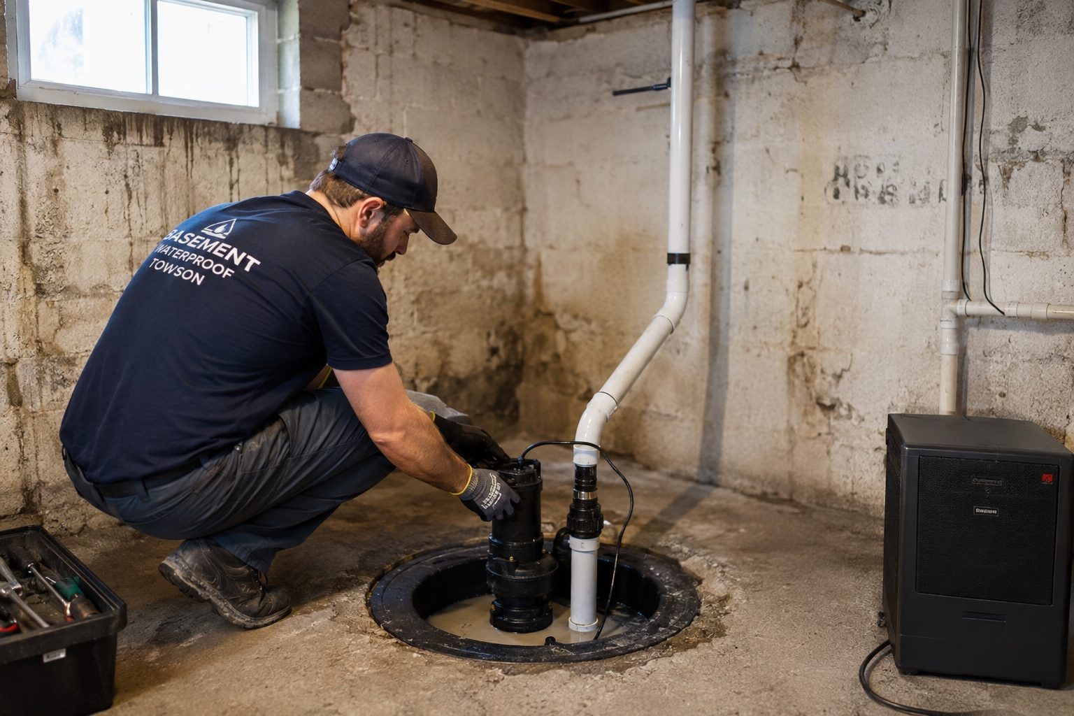 Basement Waterproofing in Towson, MD